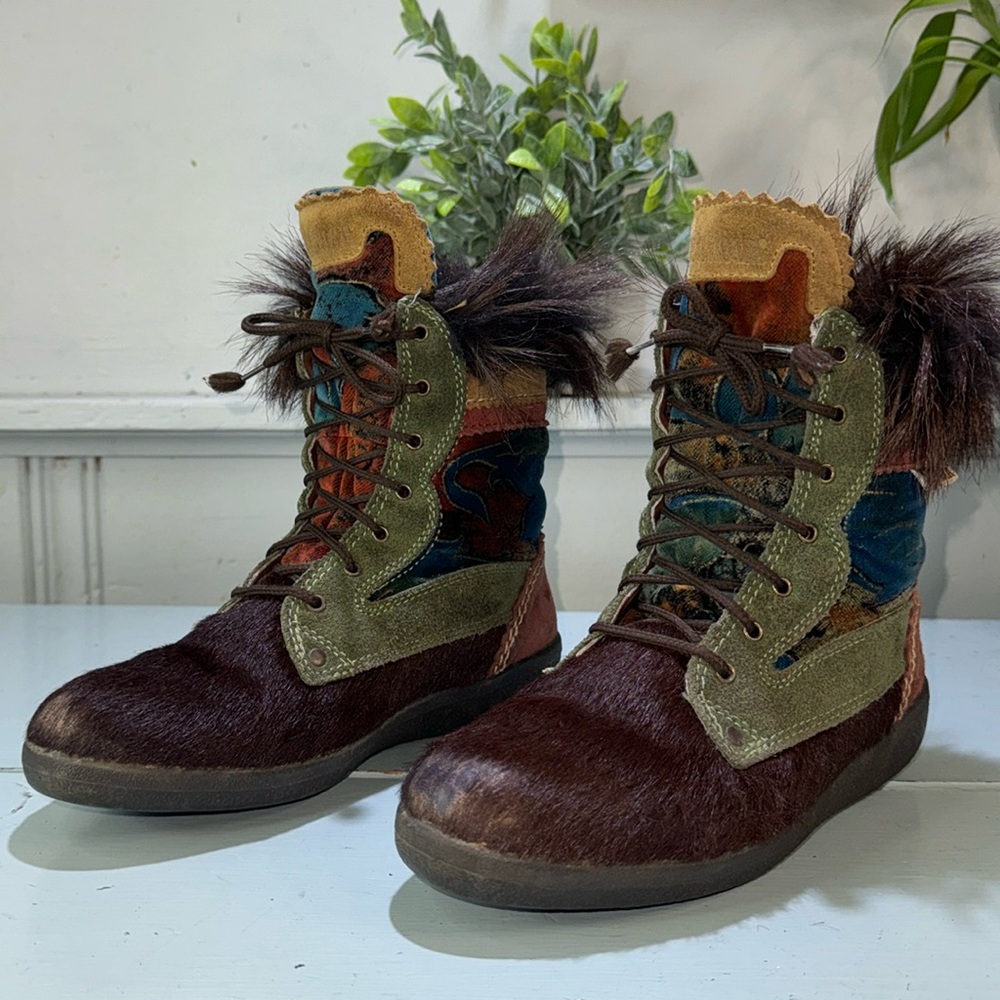 Technica  Fur Lace Up Boots
